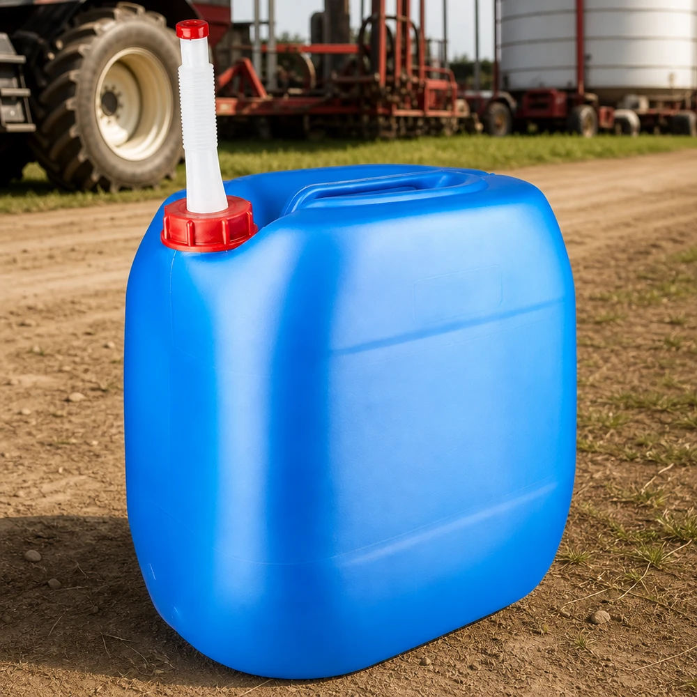 Kanister 30 Liter blau mit Auslaufrohr Flex Tragbarer 30 Liter Kunststoffkanister blau mit Flex-Auslaufrohr für Agrarbetriebe und Bauernhöfe