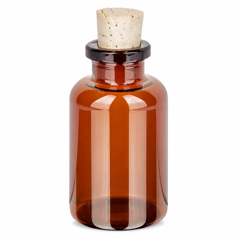 Lichtschutzflasche Braunglas 20ml mit Korken ideal für ätherische Öle
