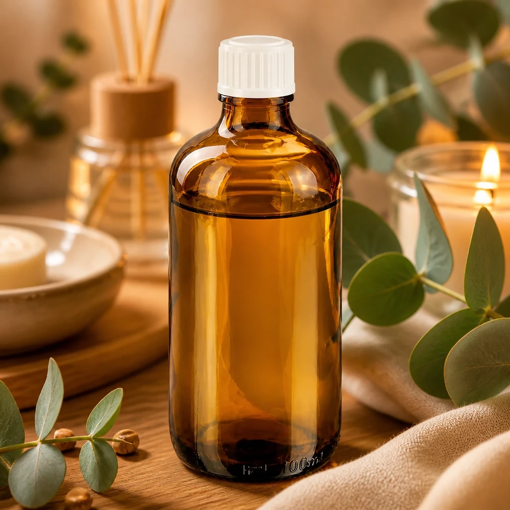 Braune Glasflasche 100ml STD Tropfer für ätherische Öle und Naturkosmetik