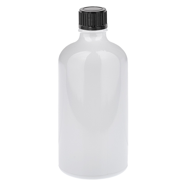 100ml Flasche 11mm Schraubverschluss schwarz Standard WhiteL. UT18/100