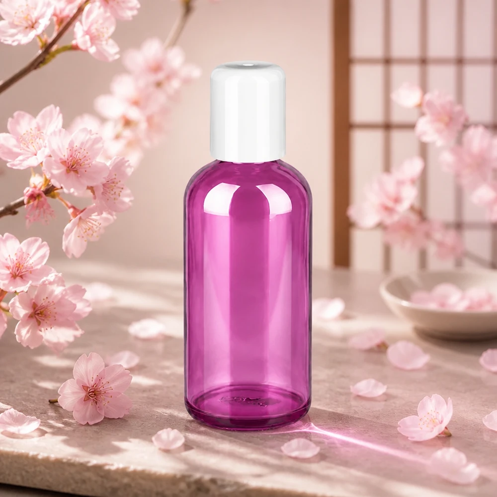 100ml Roll-On Flasche weiss Standard PurpleLine UT18/100 100ml Roll-On Behälter in durchsichtigem Lila ideal für DIY Kosmetik und natürliche Öle