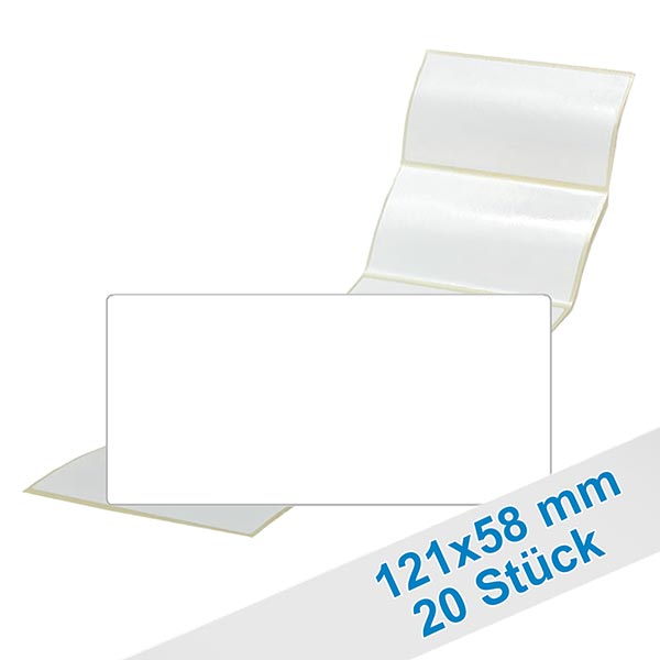 20er Pack Etiketten 58x121mm zum Beschriften