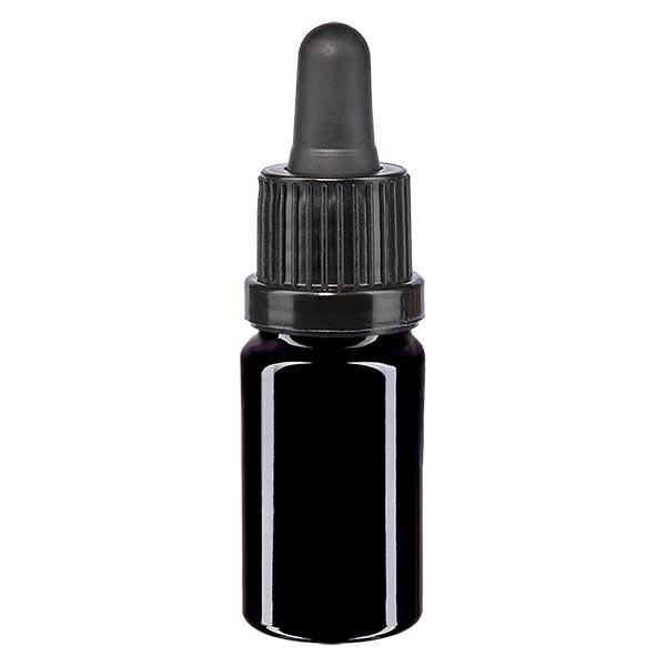 Apothekenflasche violett 5ml Pipette schwarz Originalitätsverschluss Apothekenflasche violett 5ml Pipette schwarz Originalitätsverschluss