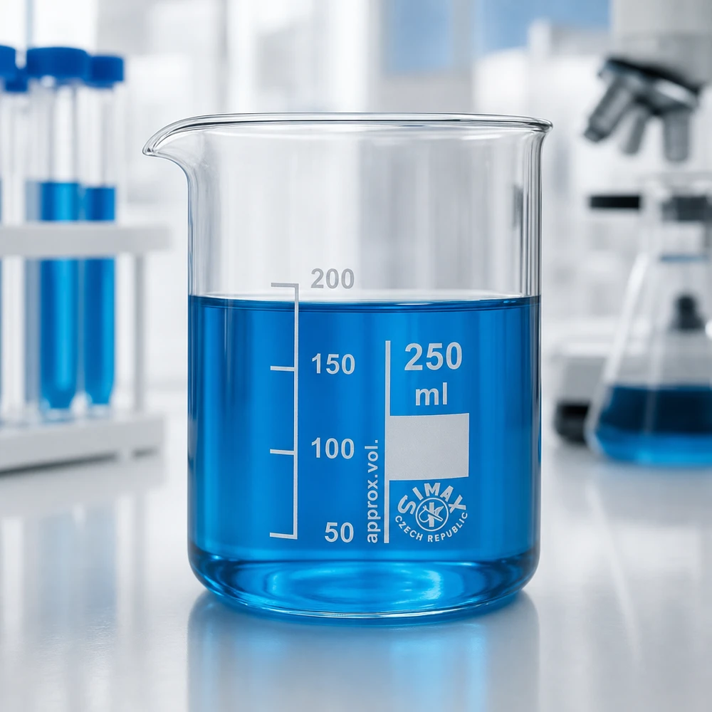 250ml Messbecher aus temperaturbeständigem Borosilikatglas für professionelle Laboranwendungen