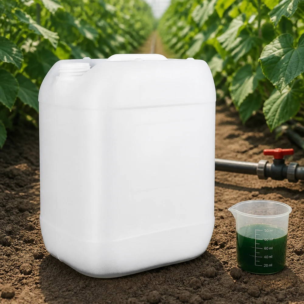 20 Liter Kanister ohne Verschluss für Flüssigdünger in der Landwirtschaft mit Tropfbewässerung