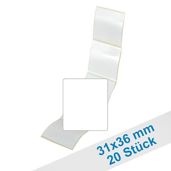 20er Pack Etiketten 31.5 x 36mm zum Beschriften