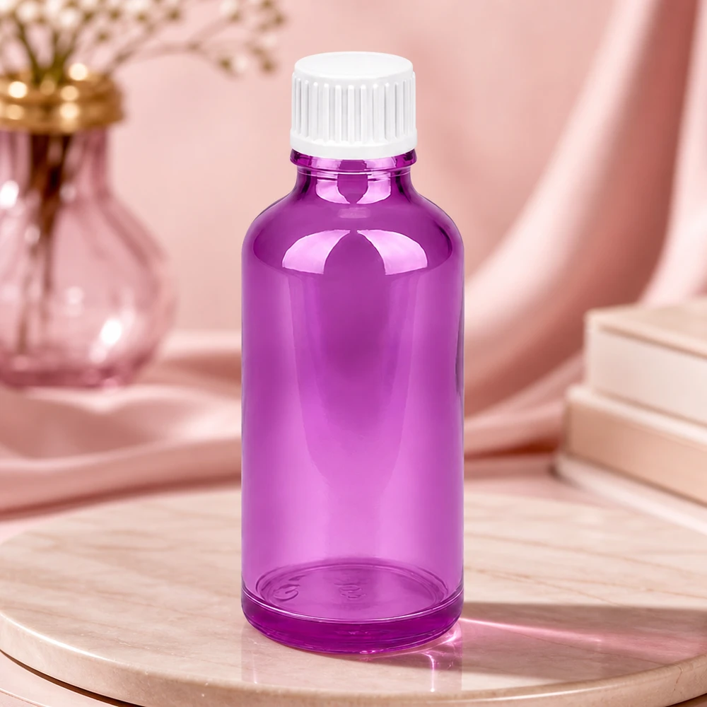 50ml Tropfflasche 0.9mm weiss Standard PurpleLine. UT18/50 Kompakte 50ml Tropfflasche ideal für Reisen und unterwegs in ansprechendem Violett
