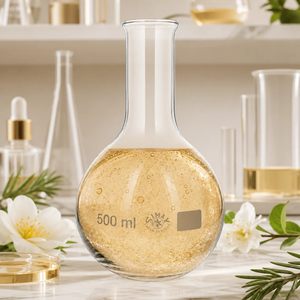 Laborglasware Stehkolben 500ml transparent mit ergonomischem Enghals für Forschung