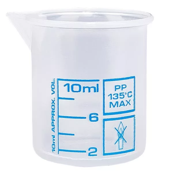 10ml Messbecher (Griffinbecher) PP, antistatisch 10ml Messbecher (Griffinbecher) PP, antistatisch