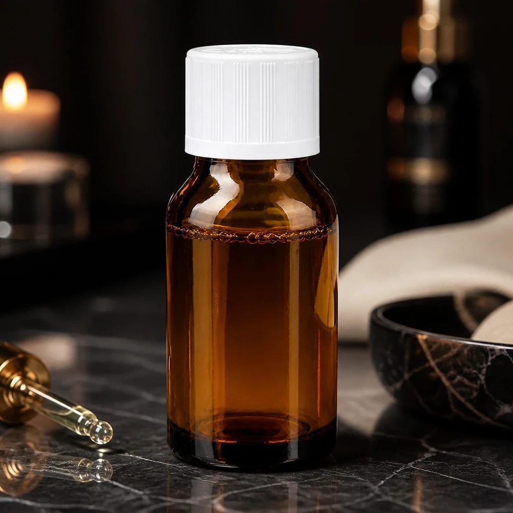 Apothekerflasche 30ml Braunglas mit kindersicherem Weißverschluss und präzisem 1,2mm Dosieransatz