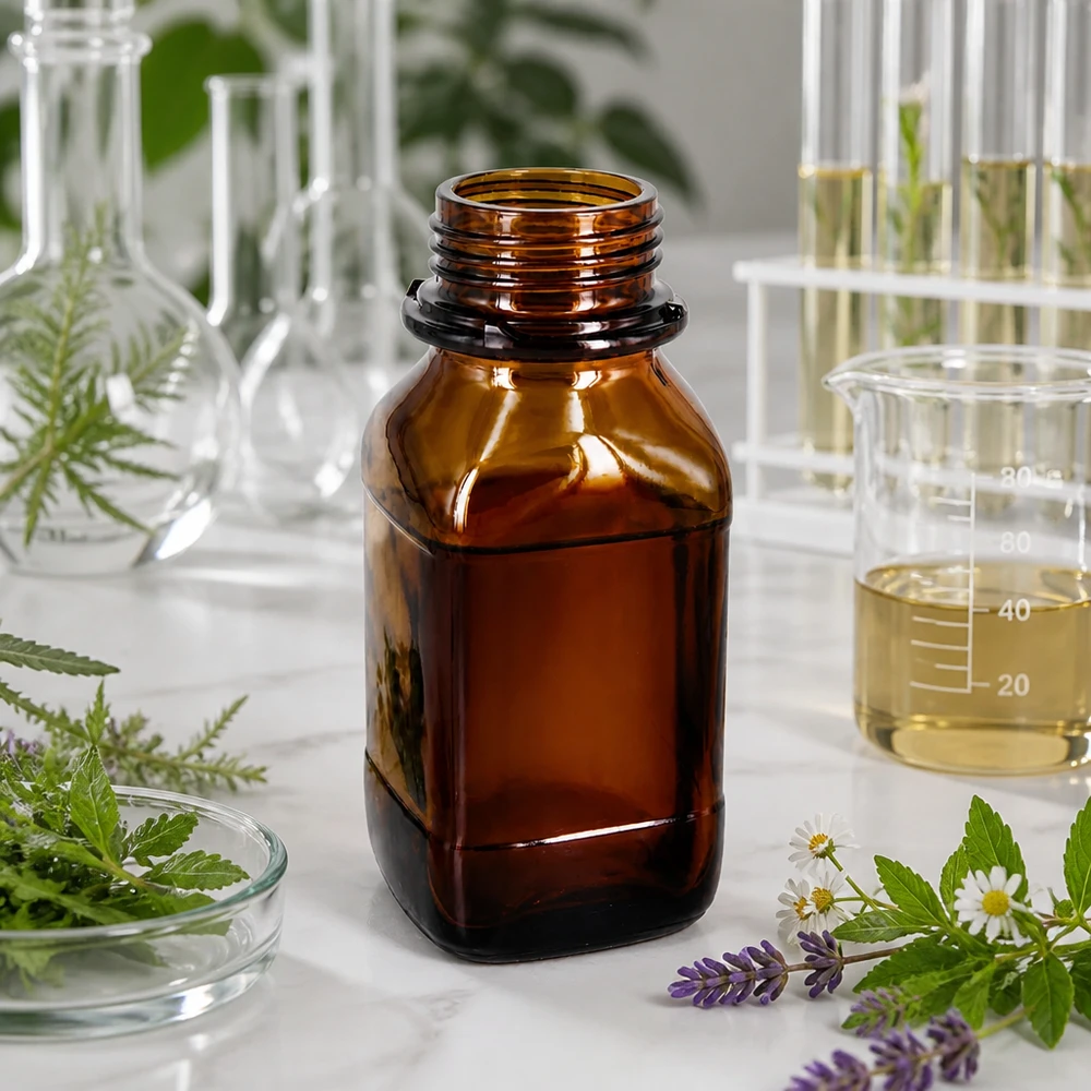 250ml Chemikalienflasche 250ml Glascontainer braun mit robustem Material für sichere Chemikalienlagerung
