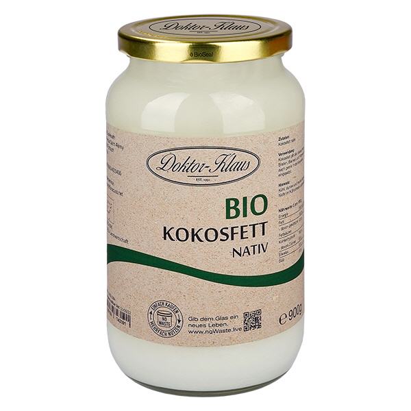 Kokosfett nativ Bio 900g Doktor-Klaus noWaste