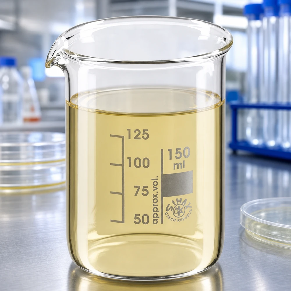 Chemieresistentes Becherglas niedrige Form 150ml mit deutlicher Milliliter-Graduierung