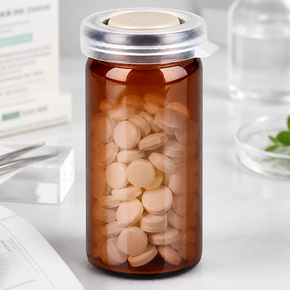 Arzneimittelflasche 10ml braun UV-Schutz Glas mit Kunststoff Schnappverschluss für Pharmabedarf