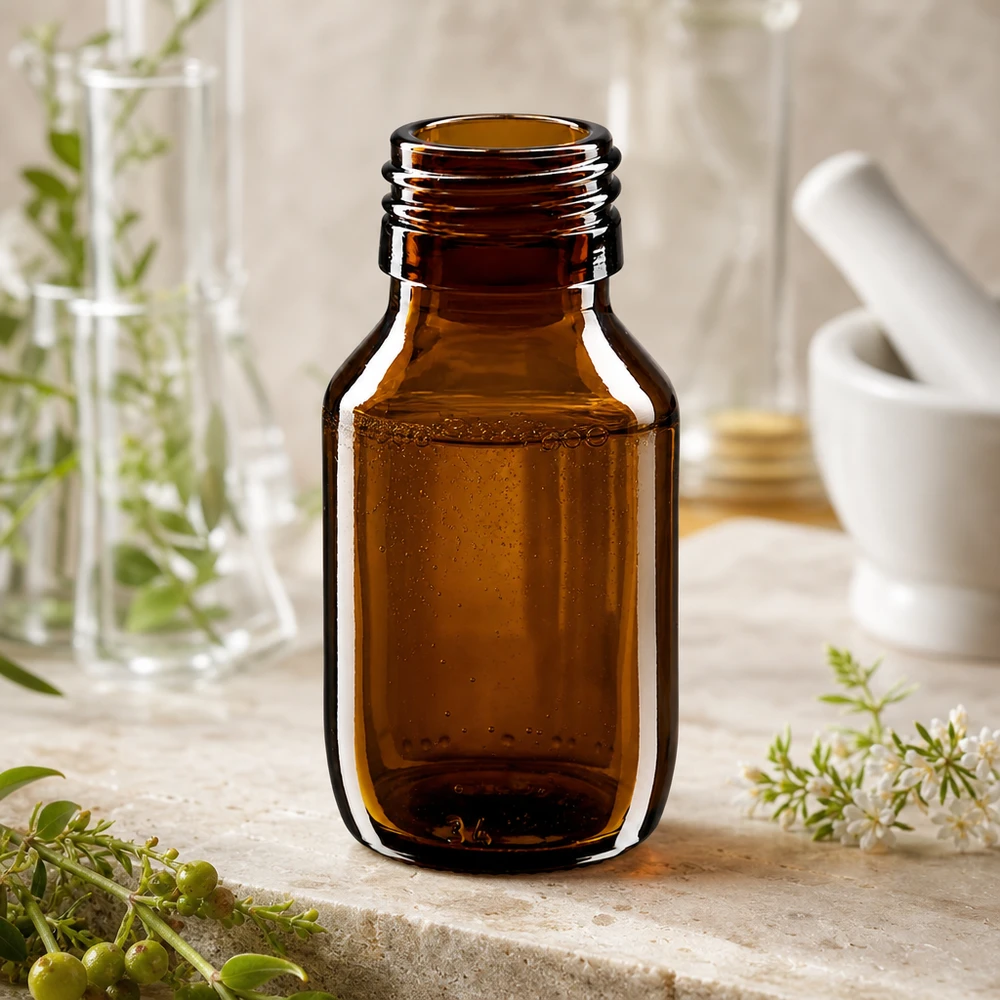 Wiederverwendbare 50ml Medizinflasche braun ApoGlas PP28 für Homöopathie und Naturheilkunde