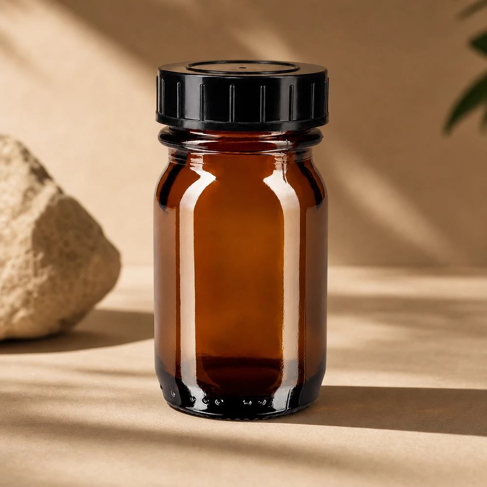 30ml Weithalsflasche Braunglas mit Schraubdeckel Weithalsglas 30ml aus robustem Braunglas perfekt fuer DIY-Kosmetik und Cremes