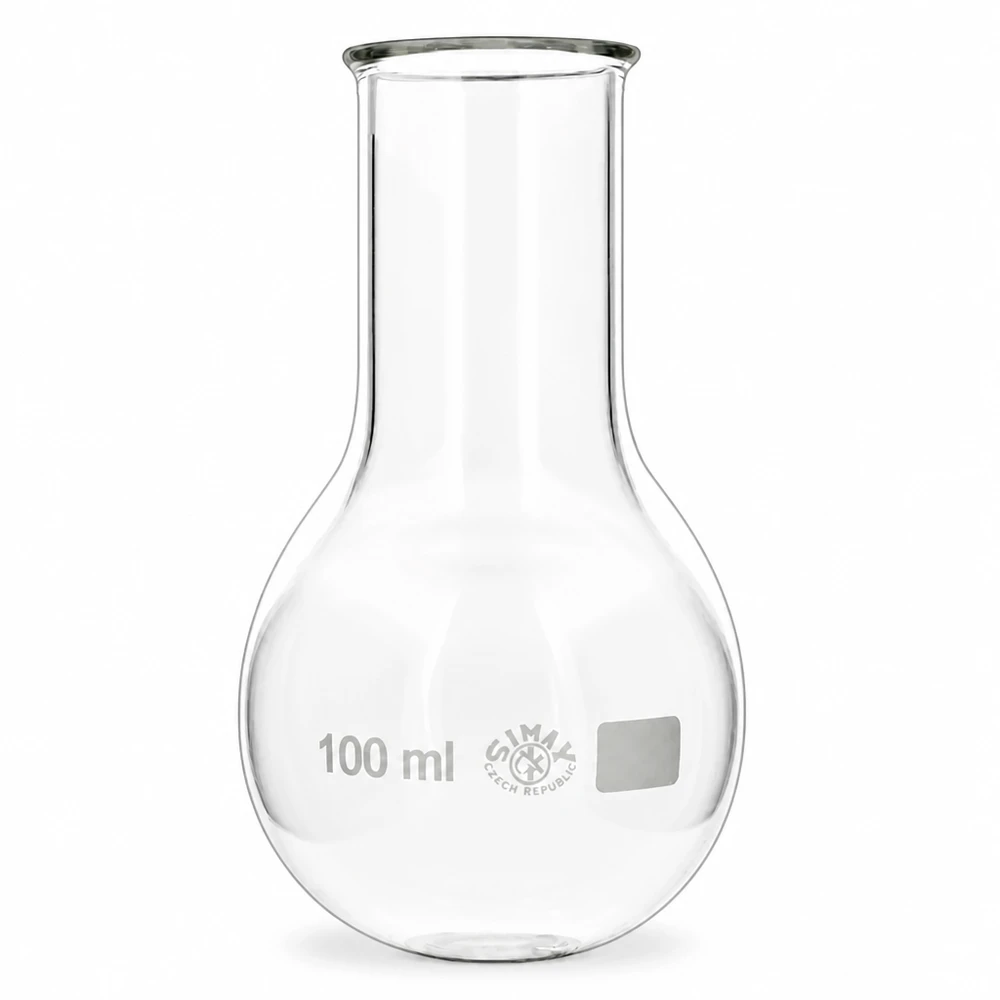 Rundkolben Weithals 100ml Fassungsvermögen ideal für Synthesen und Reaktionen im Labor