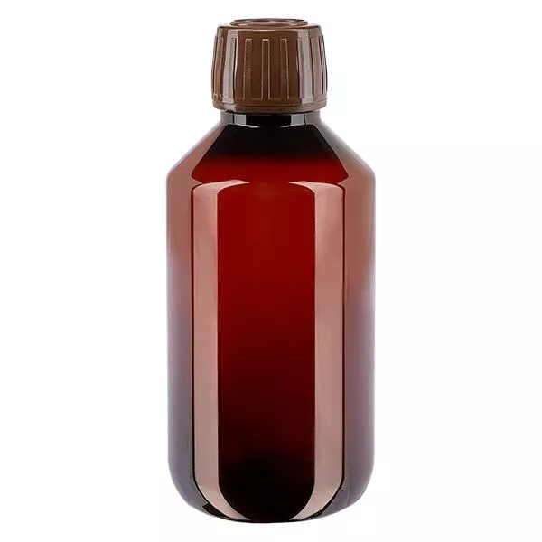 PET Flasche 200ml mit braunem Verschluss Originalitätsverschluss PET Flasche 200ml mit braunem Verschluss Originalitätsverschluss