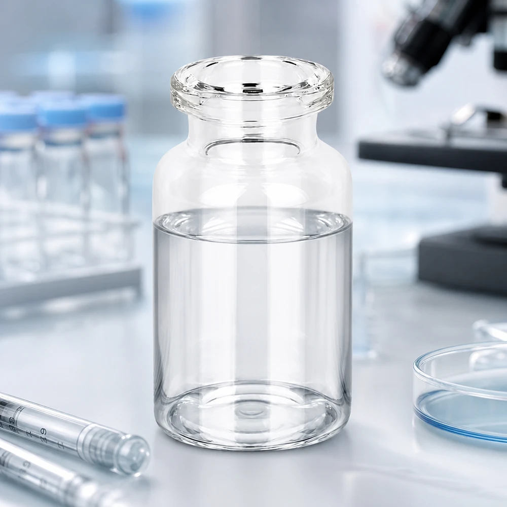 Injektionsflasche Klarglas 10ml Kleine Glasflasche 10ml mit breitem Boden und konisch zulaufendem Hals für sichere Lagerung