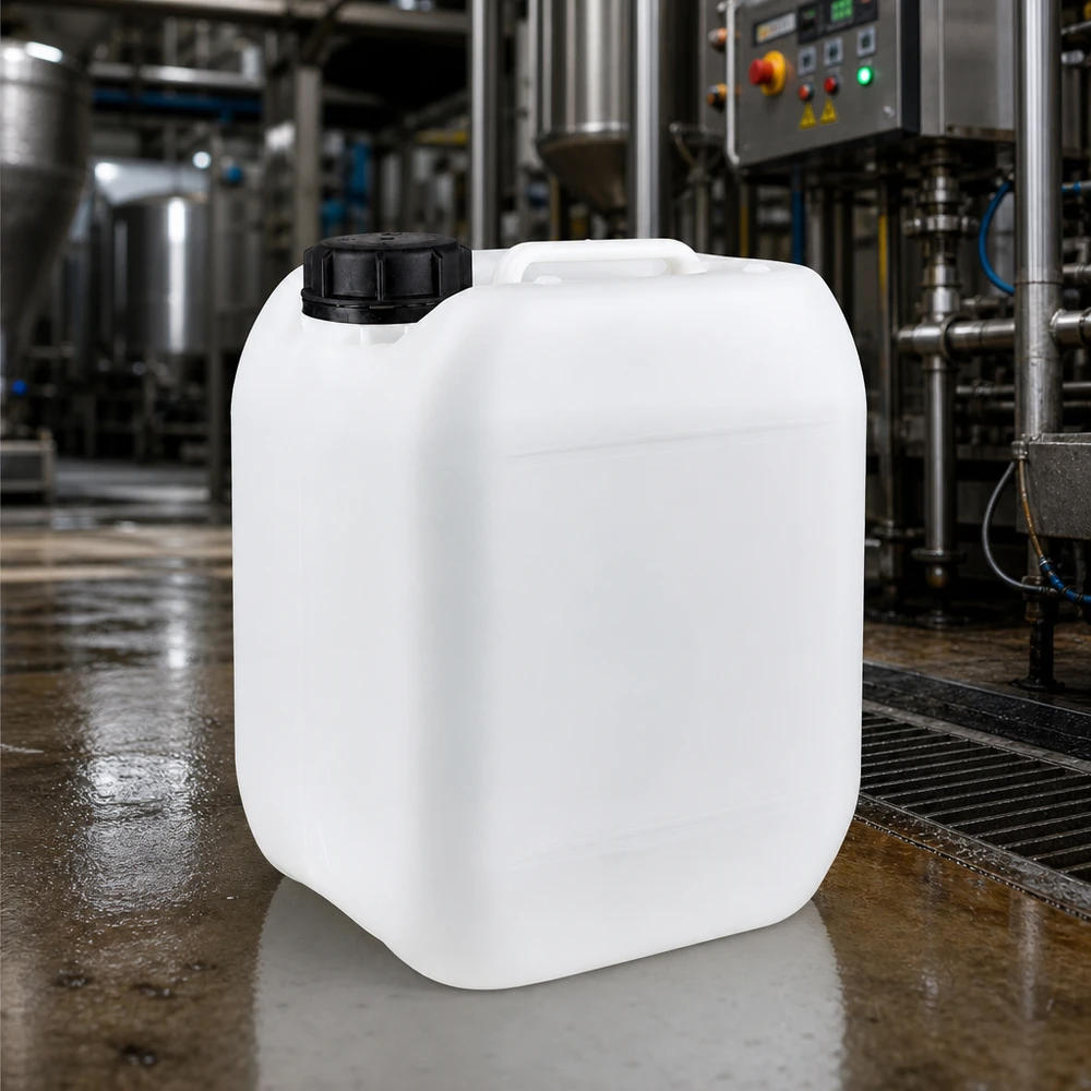 Kanister 5 Liter mit Schraubverschluss Originalitätsverschluss Robuster Kunststoffkanister 5 Liter mit Originalverschluss für chemische Industrie