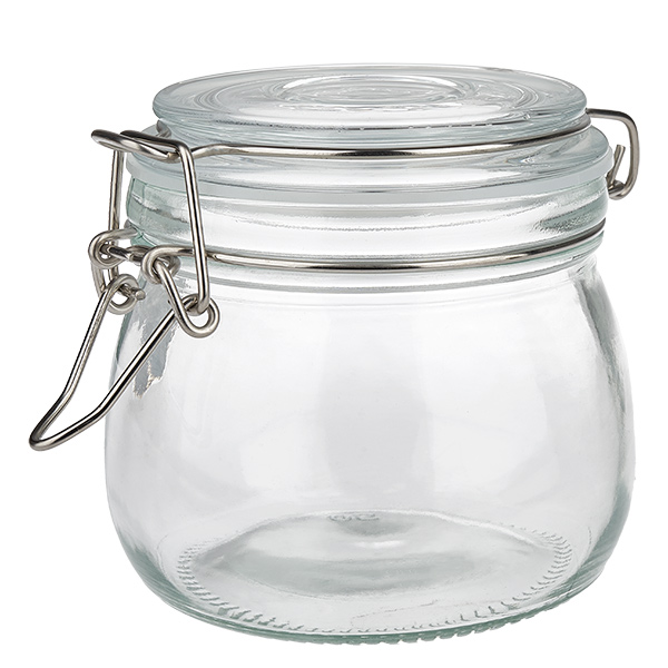 500ml Vorratsglas mit Silikonring und Bügelverschluss UNiTWIST Küchen Aufbewahrungsglas 500ml mit Bügelverschluss für Gewürze Müsli und Trockenware
