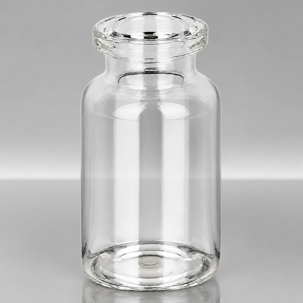 Injektionsflasche Klarglas 10ml Medizinische Abfüllflasche 10ml aus hochreinem Klarglas mit genormter Bördelöffnung 20mm