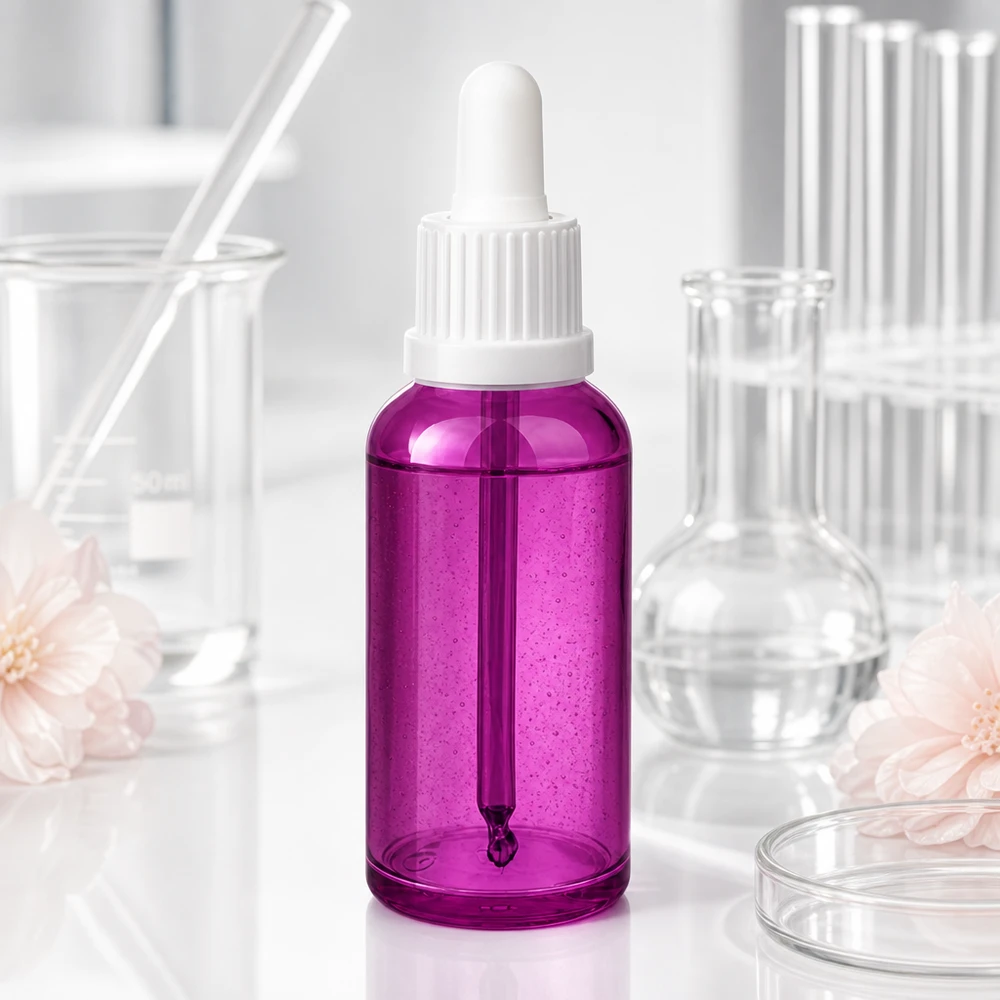 50ml Pipettenflasche weiss Originalität Schraubverschlusserschluss PurpleLine UT18/50 Hochwertige violette Glasflasche 50ml mit Tropfer für professionelle Anwendungen