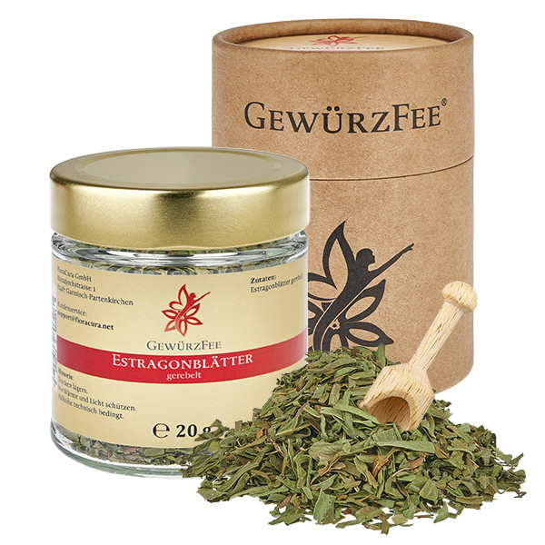 Estragonblätter gerebelt im Schraubglas Gewürzfee