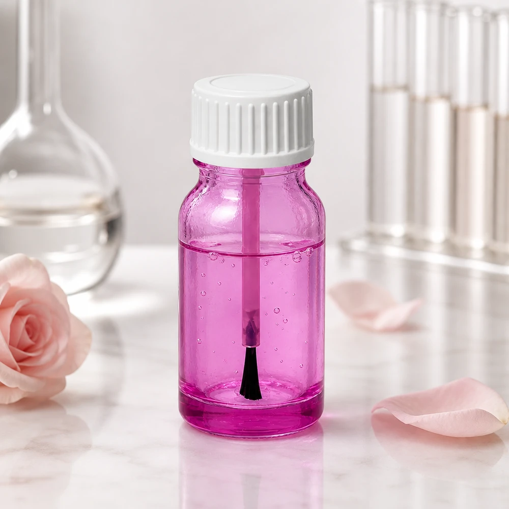 10ml Pinselflasche weiss Standard PurpleLine UT18/10 Kompakte 10ml Pinselflasche weiss mit elegantem Design für professionelle Kosmetikanwendungen