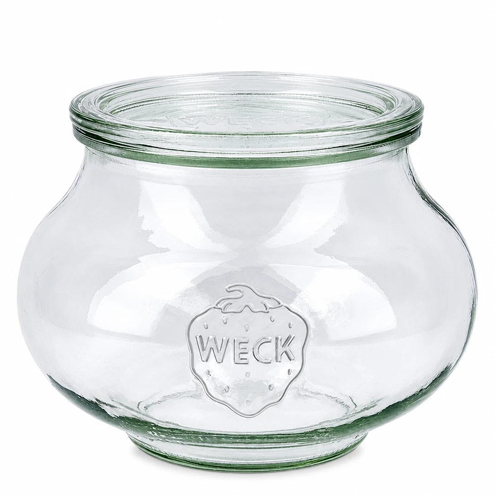 WECK Schmuckglas 1062ml mit Glasdeckel RR100 Einmachglas transparent für Konservierung und Aufbewahrung