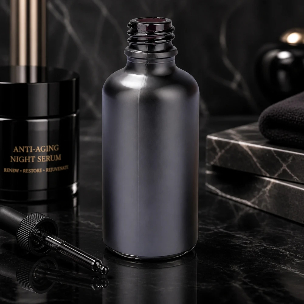 50ml Apothekerflasche BlackLine UT18/50 UNiTWIST Kompakte 50ml Apothekerflasche BlackLine UT18/50 UNiTWIST ideal für Dropper und Pipetten