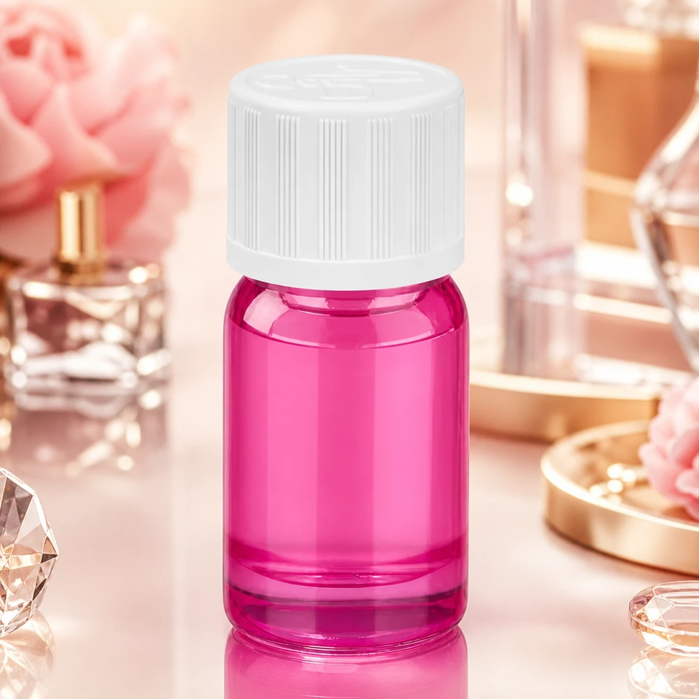 5ml Flasche 11mm Schraubverschluss weiß Standard Kindersicher PurpleLine UT18/5 Handliche violette Glasflasche 5ml mit Standardgewinde perfekt für Reise und unterwegs