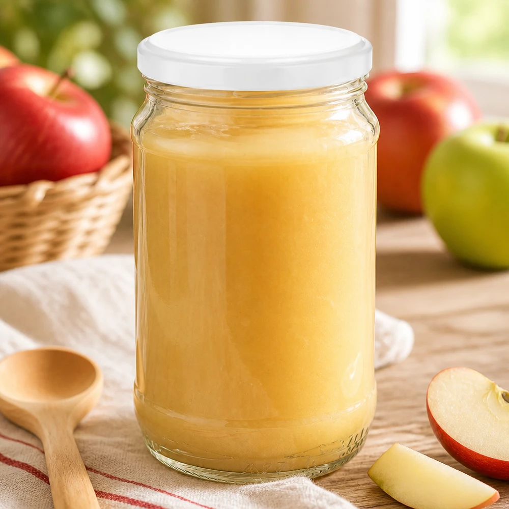 370ml Einmachglas UNiTWIST mit BasicSeal Deckel weiß ideal zum Einkochen von Obstpüree