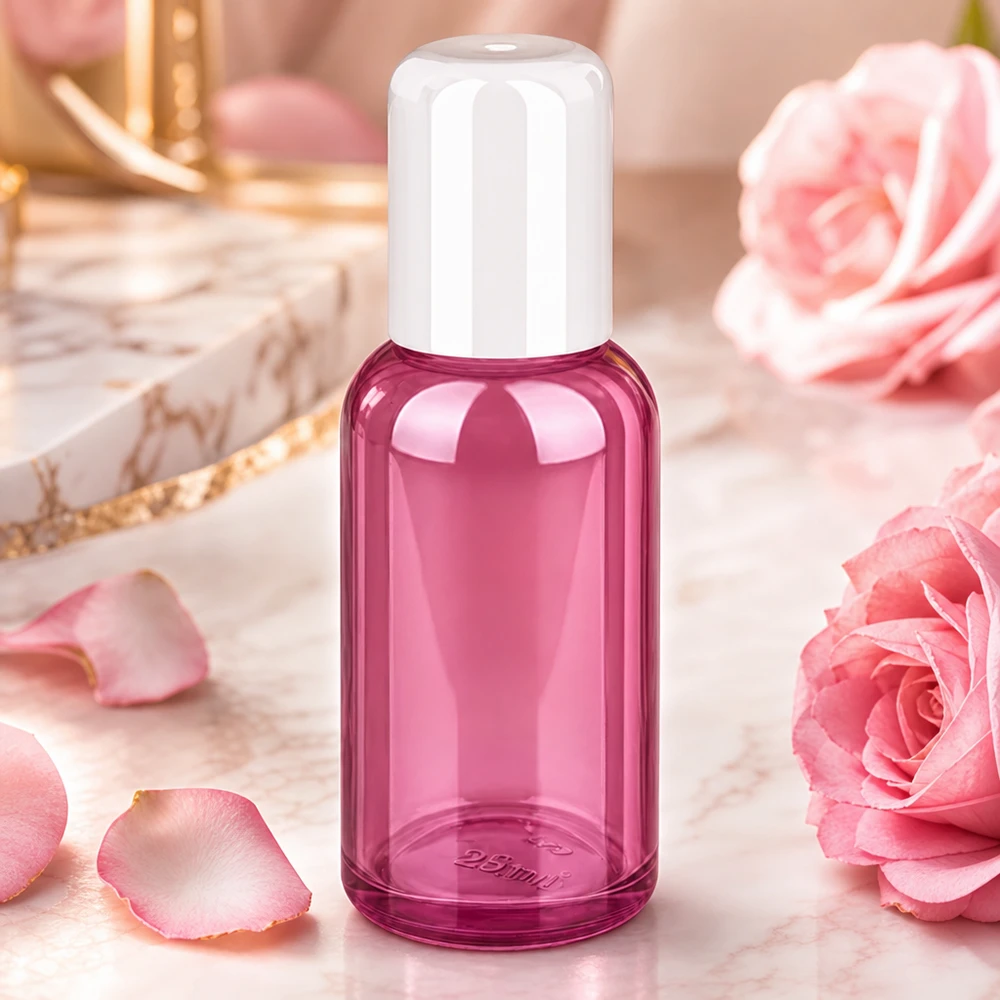 30ml Roll-On Flasche weiss Standard PurpleLine UT18/30 Hochwertige 30ml Rollerflasche aus gefärbtem Glas mit weißer Kappe für Beauty-Behandlungen