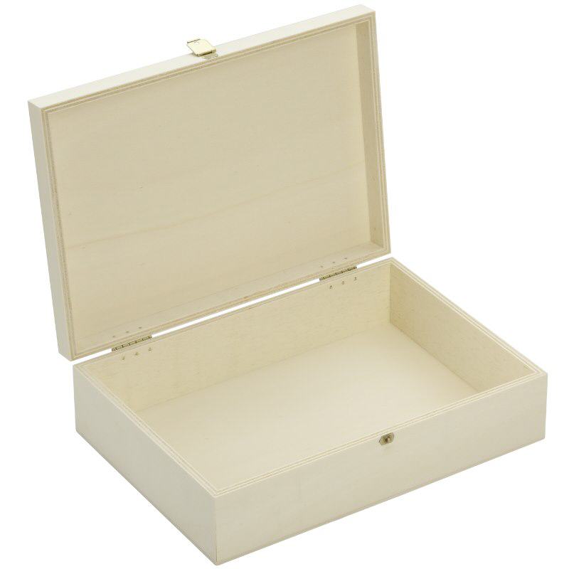 Holzbox mit Klappdeckel 26x18x7cm Holzbox mit Klappdeckel 26x18x7cm