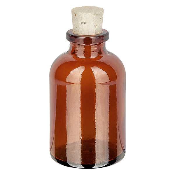Flasche Braunglas 30ml mit Korken 11/14mm Flasche Braunglas 30ml mit Korken 11/14mm