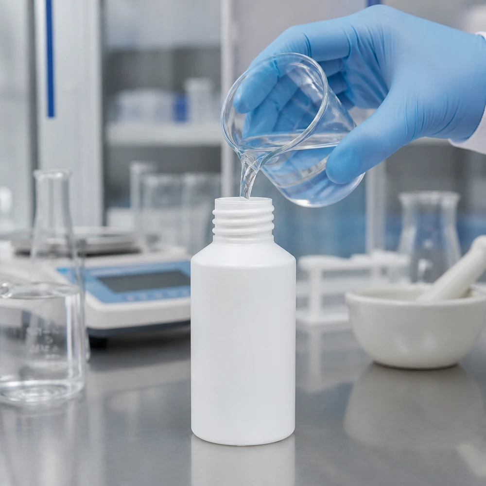 Apothekenflasche HDPE 50ml weiß, ohne Verschluss Kompakte Rundflasche HDPE 50ml weiß ohne Deckel mit weitem Hals für einfaches Befüllen