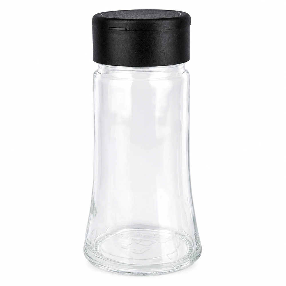 Salz-/Gewürzglas 95ml mit Streuer schwarz