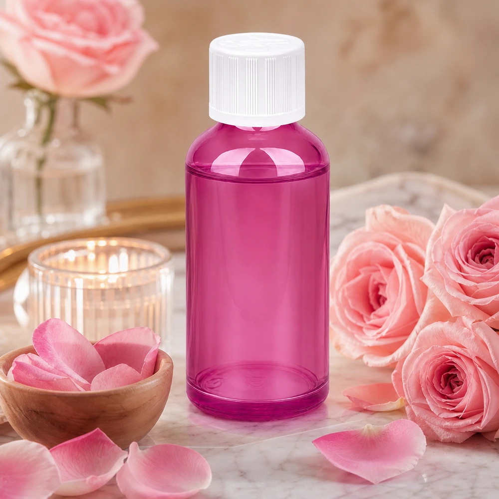 50ml Flasche 11mm Schraubverschluss weiß Standard Kindersicher PurpleLine UT18/50 Kleine 50ml Flasche mit weißem Schraubdeckel ideal für Reise und unterwegs