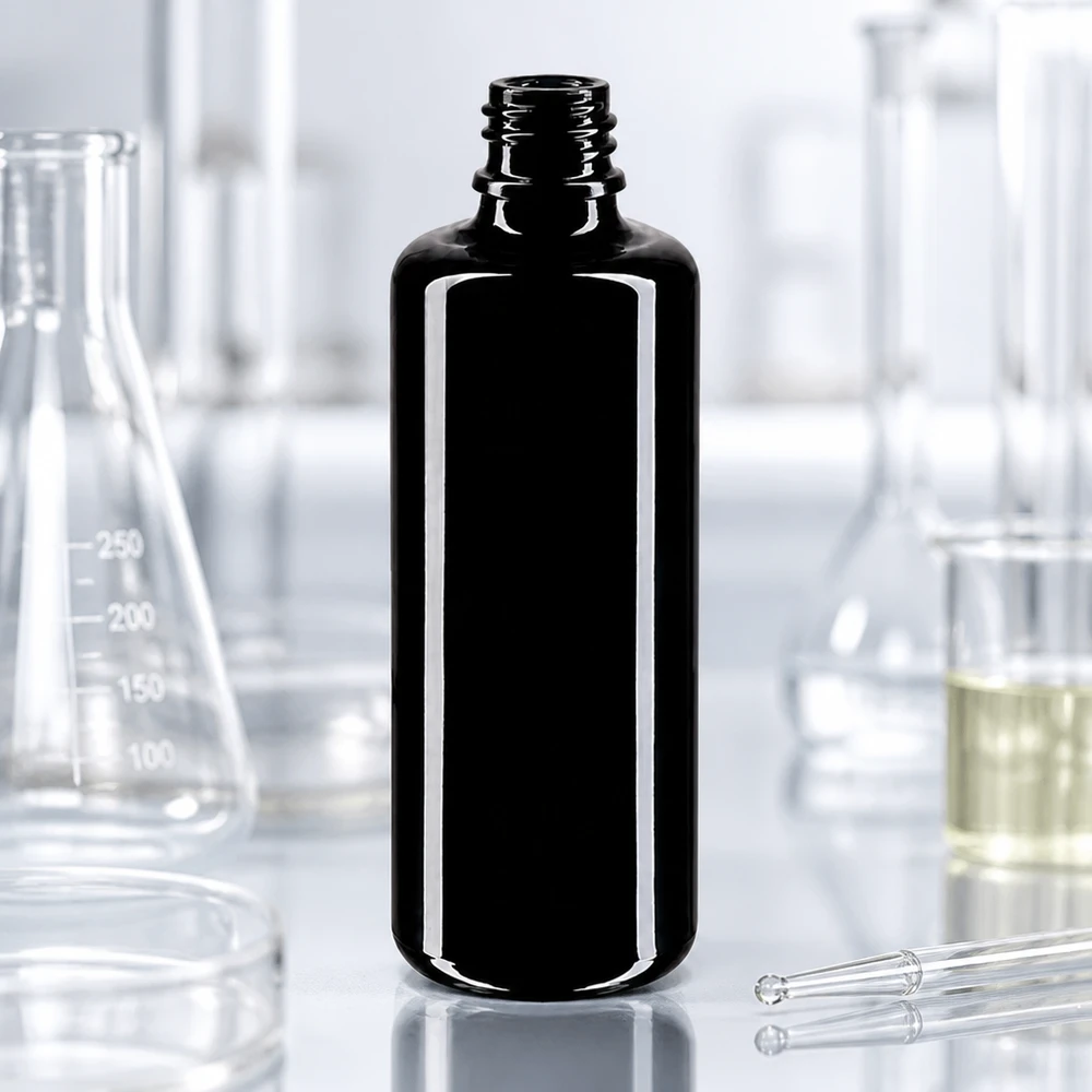 Kompakte 100ml Violettglas Flasche Orion mit schlanker Form ideal für Reise und unterwegs