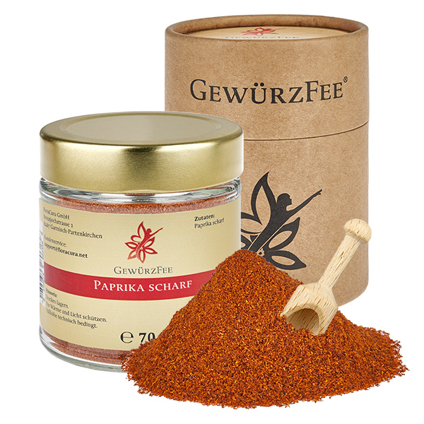 Paprika scharf im Schraubglas Gewürzfee