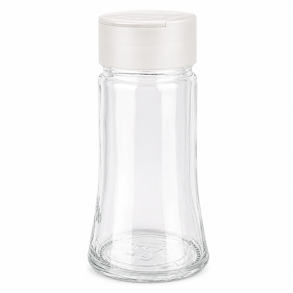 Salz-/Gewürzglas 95ml mit Doppelstreuer weiß Salz-/Gewürzglas 95ml mit Doppelstreuer weiß