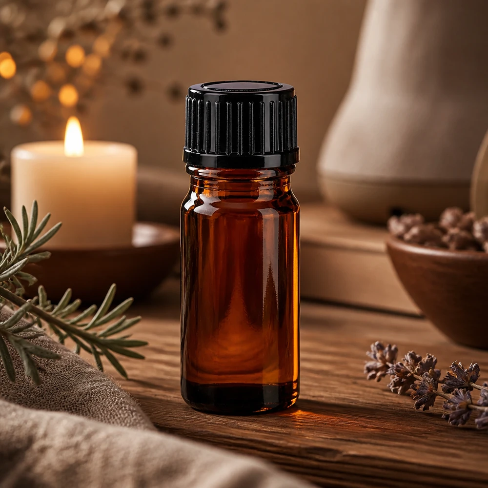 Apothekenflasche braun 5ml Schraubverschluss schwarz Standard Kleine braune Apothekerflasche 5ml für ätherische Öle mit schwarzem Standardverschluss