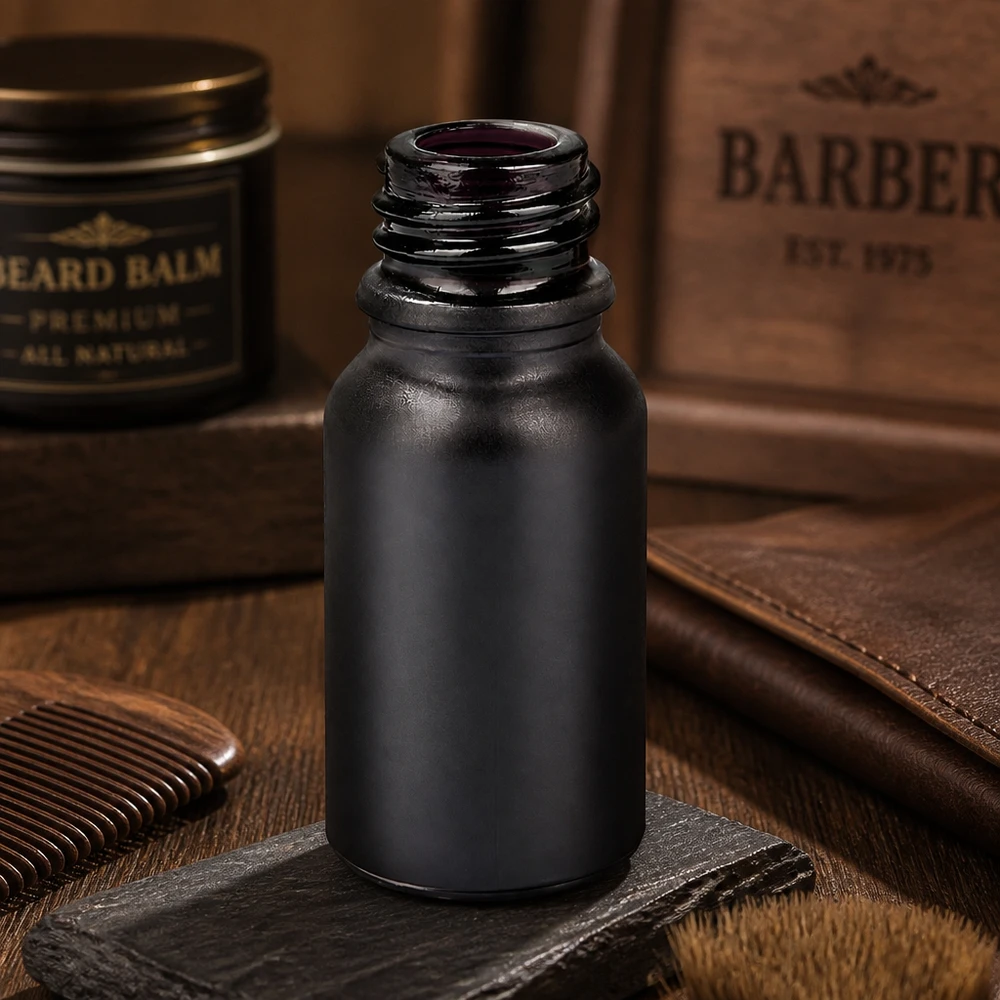 Robuste 10ml Apothekerflasche BlackLine UT18/10 UNiTWIST aus lichtundurchlässigem Material