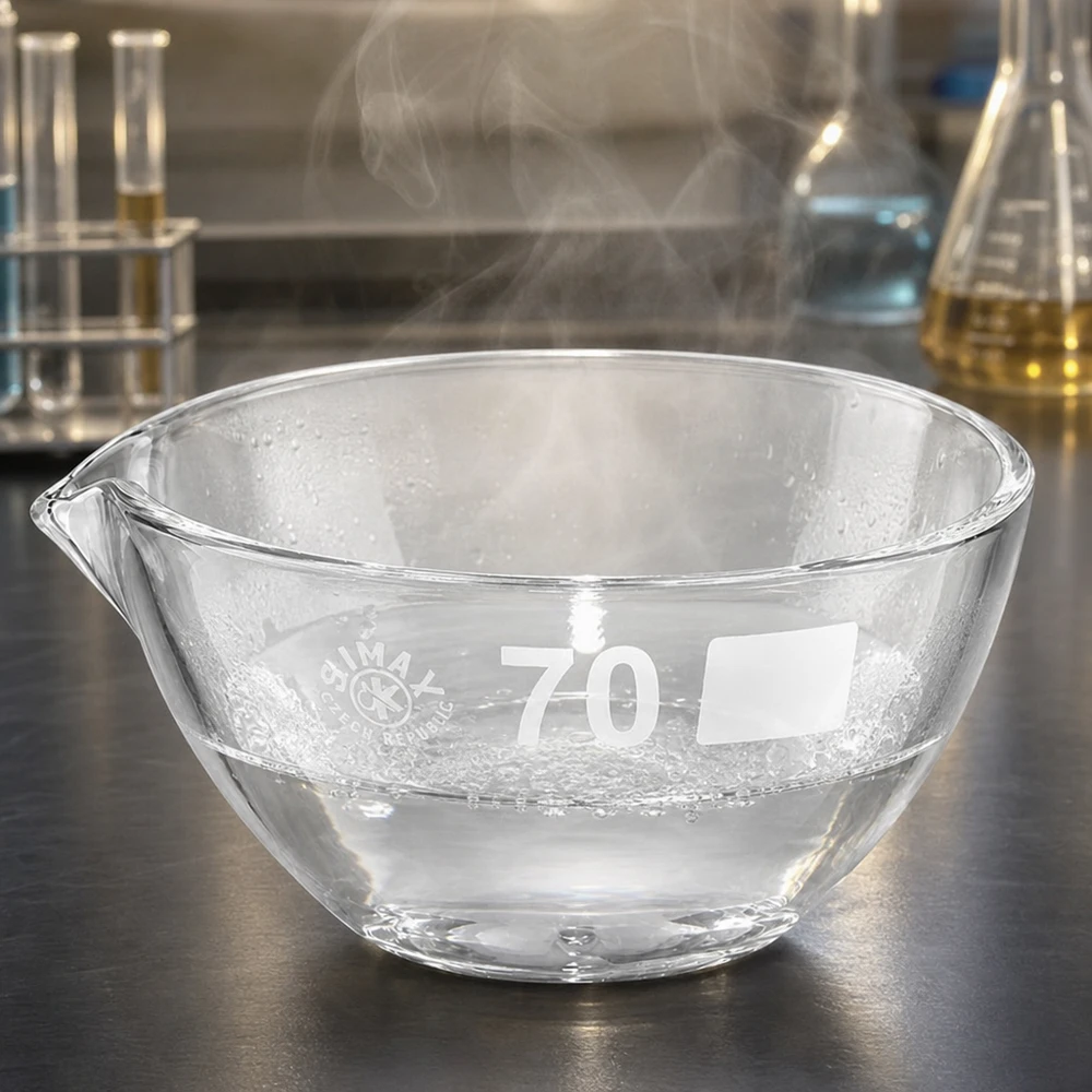 Professionelle Abdampfschale Borosilikat 60ml mit Ausgießhilfe für sauberes Umfüllen