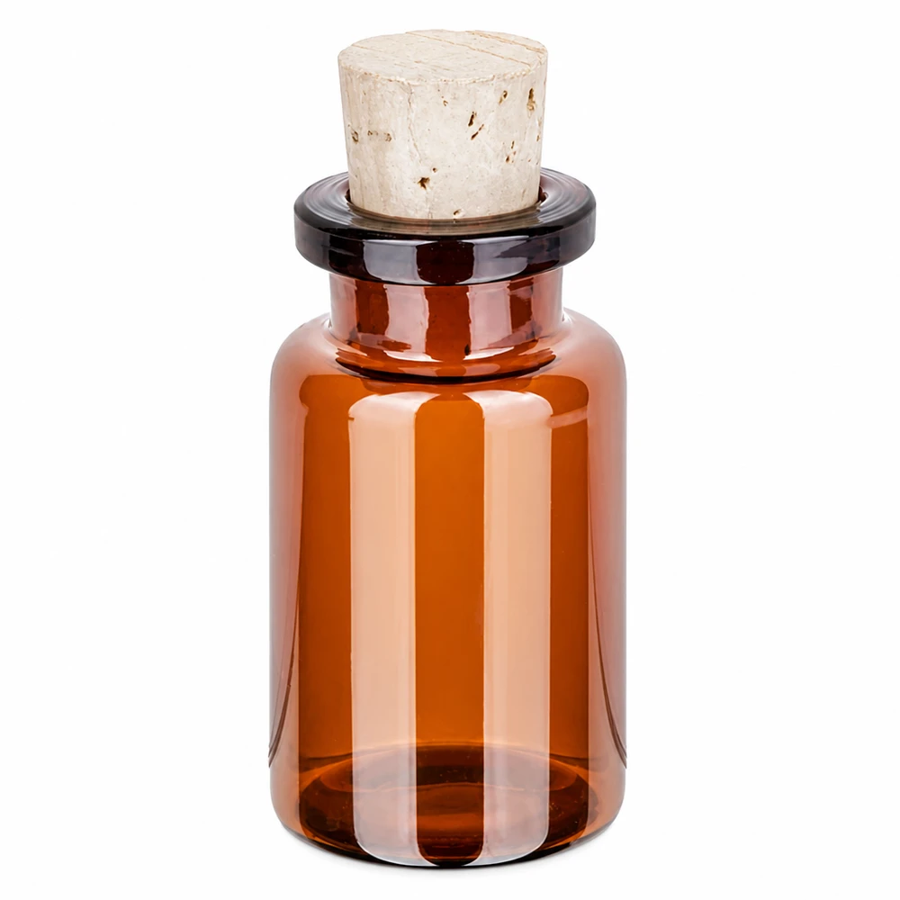 Miniaturflasche Braunglas 10ml Korkenverschluss 11/14mm Aufbewahrung Parfüm Öle