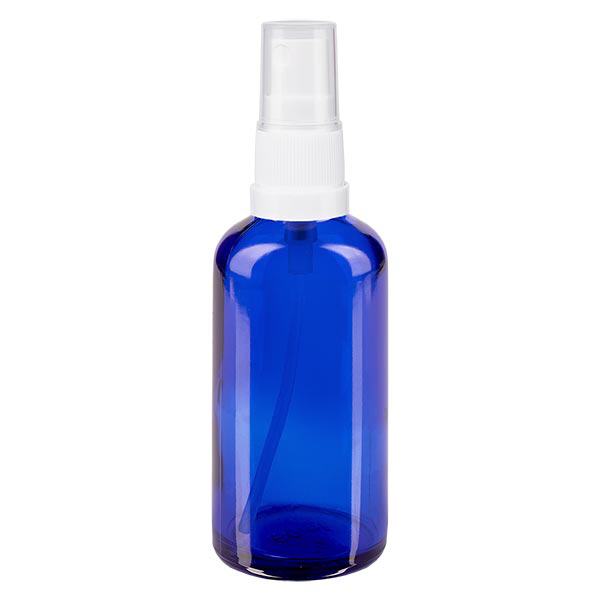 Apothekenflasche blau 50ml Sprayaufsatz weiß Apothekenflasche blau 50ml Sprayaufsatz weiß