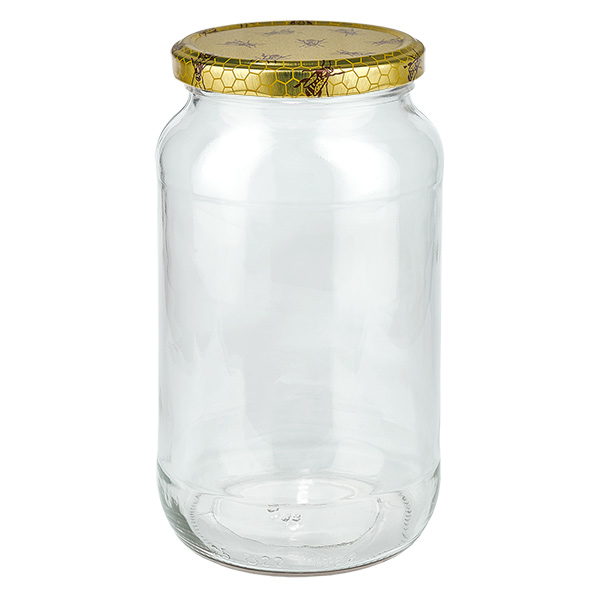 1062ml Rundglas + BasicSeal Deckel Bienenwabe UNiTWIST 1062ml Rundglas + BasicSeal Deckel Bienenwabe UNiTWIST