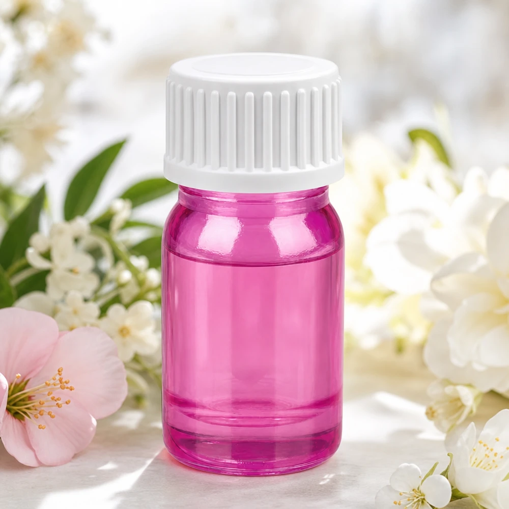 5ml (Globuli)Flasche 3mm Giessring weiß Standard PurpleLine UT18/5 Elegante rosa Glasflasche 5ml mit weißem Deckel ideal für DIY-Kosmetik und Mischungen