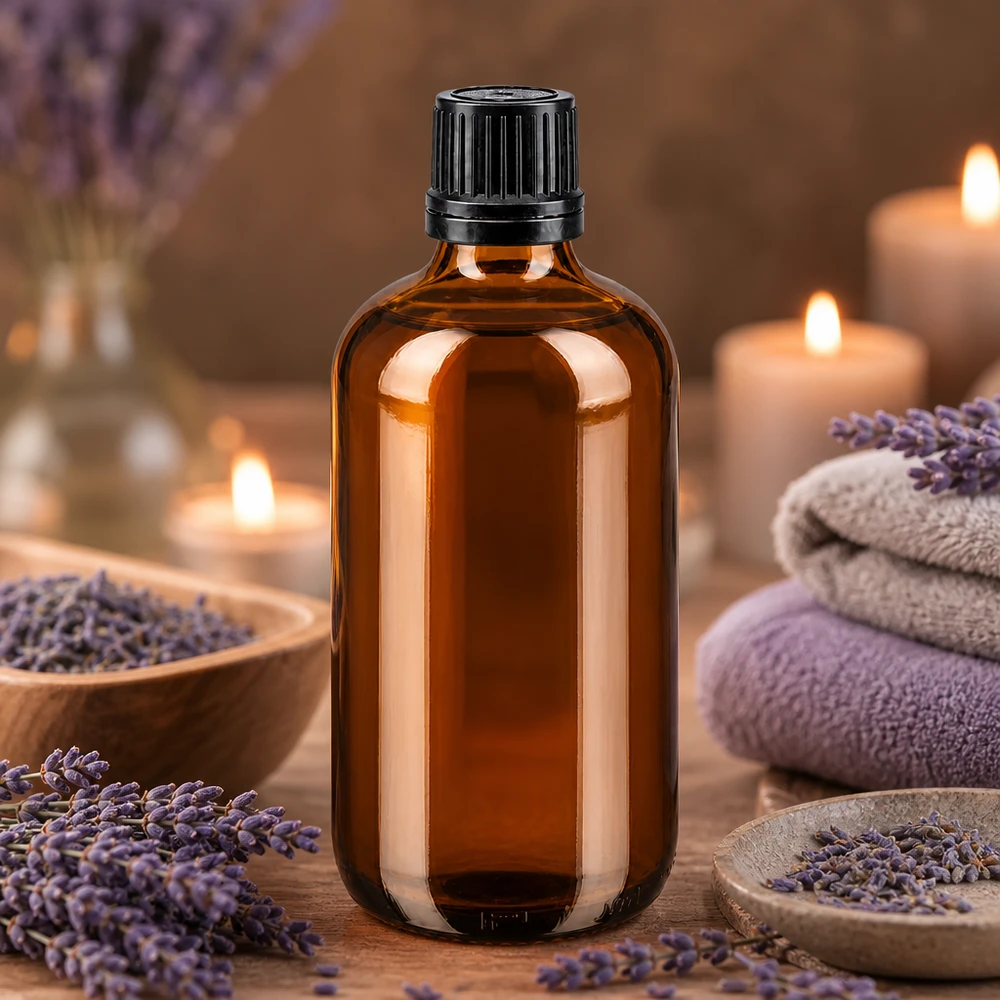 Apothekenflasche 100ml aus UV-Schutz Bernsteinglas mit originalitätsverschlossenem Tropfverschluss